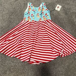 Malia + Kai Bluey and Bingo Santa Christmas Twirl Dress Sz 6